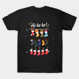 Christmas Sock collection Santa T-Shirt